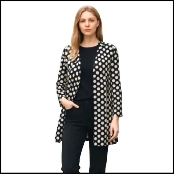 Lillie Rubin Vintage Polka Dot Jacket. Black, White. Size 4 - Picture 2 of 12